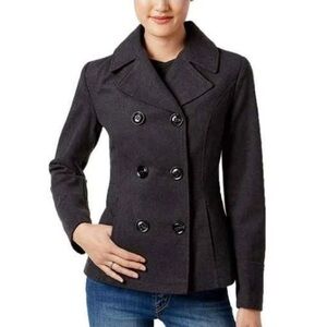 Celebrity Pink Charcoal Pea Coat